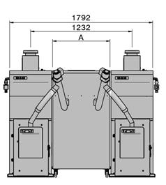 Spira -5kW, 5-6kW & 8-7kW boiler dimensions Rear view Front view Side view Grant Spira Model Dimensions (mm) A B -5KW