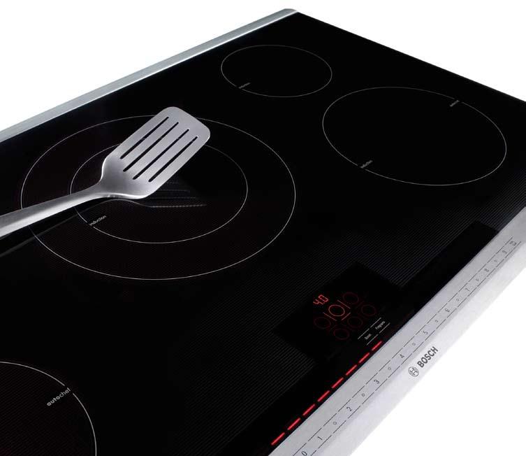 Stay cool when the kitchen is hot Cool-to-the-touch safety Because induction cooking heats only the pan and not the glass cooktop, kitchen safety is greatly increased.
