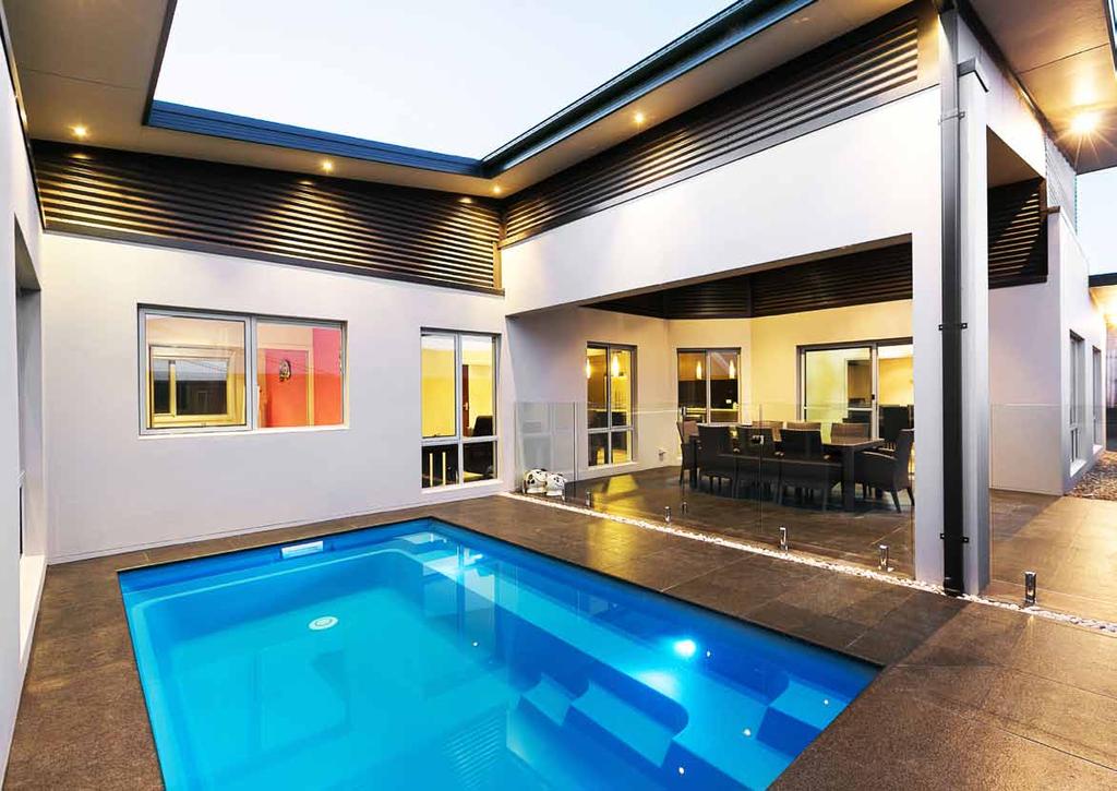 Leisure Pools Mid Blue colour is in vibrant contrast with the darker surrounds