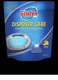(354 ml) GLISTEN DISPOSER & DRAIN FOAMING CLEANER Glisten Disposer Care cleans what home remedies & other brands cannot. Drain and disposer safe.