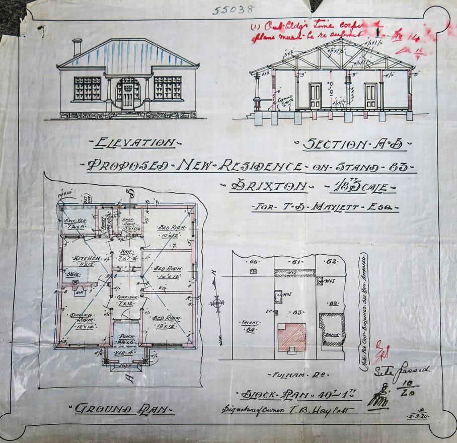 Original plan for Stand 83, Brixton Fig.