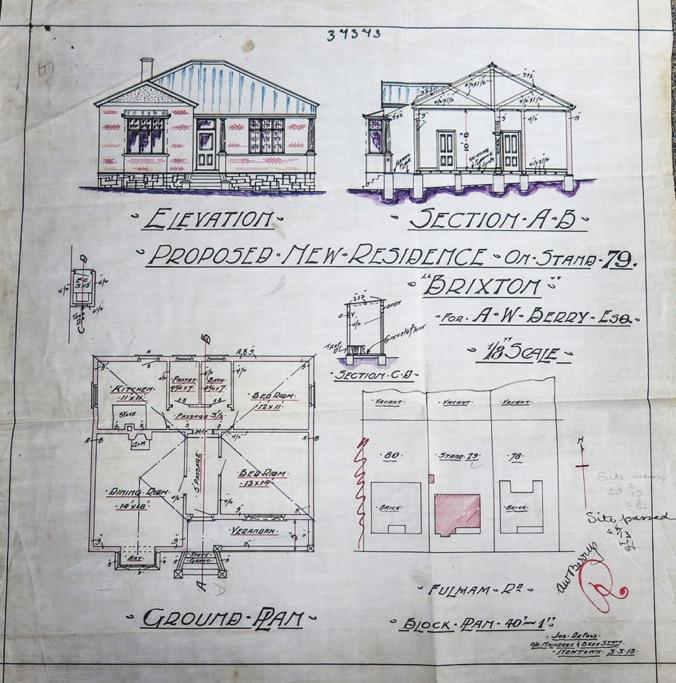 Original plan for Stand 79, Brixton Fig.