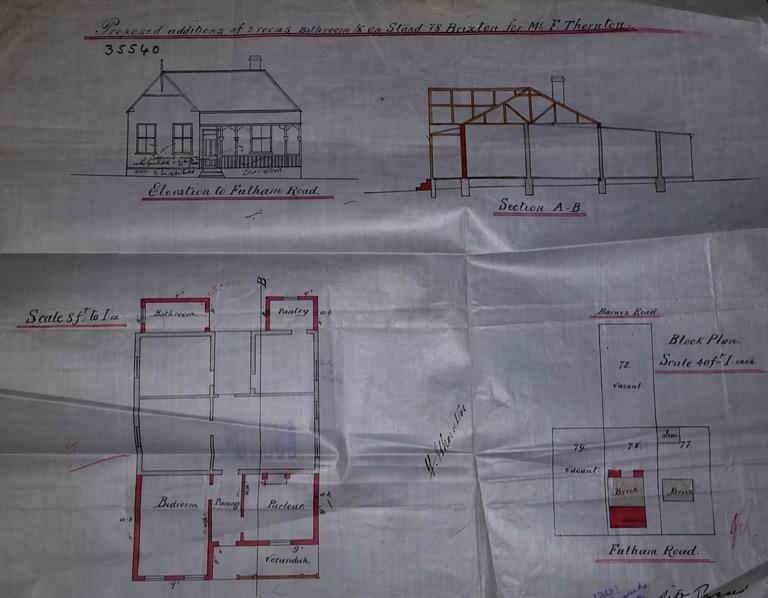 Original plan for Stand 78, Brixton Fig.