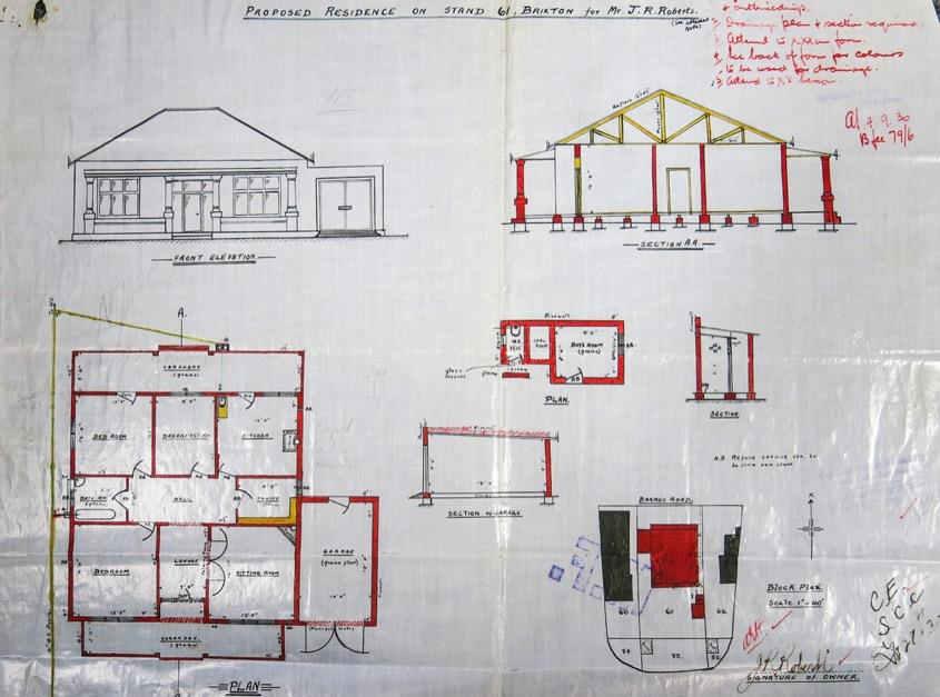 Original plan for Stand 61, Brixton Fig.