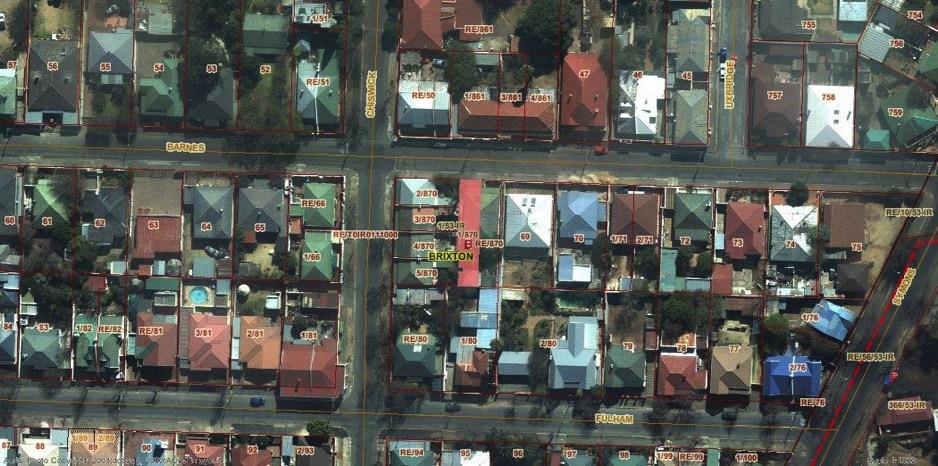 7.6.48 Corrugated iron roof row houses_brixton_stands 1/870, 2/870, 3/870, 4/870 & 5/870 Address 96 Barnes Road, 32 & 34 Chiswick Stand no.