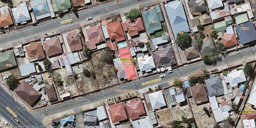 Fig. 307 Stands RE/244 (Source: City Council of Johannesburg, GIS Map) Original plans not available!