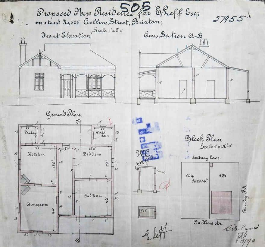 Original plan for Stand 505, Brixton Fig.