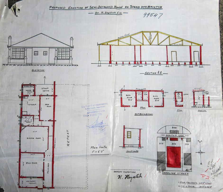 Original plan for Stand 379, Brixton Fig.