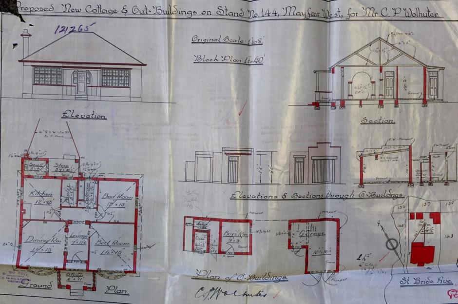 Original plan for Stand 144, Mayfair West Fig.