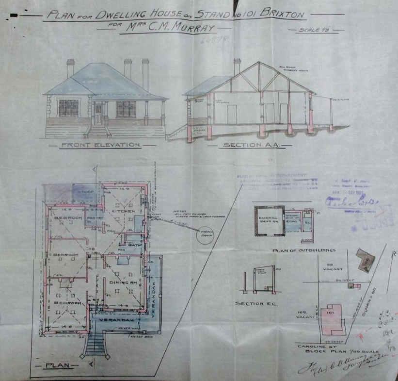 Original plan for Stand 101, Brixton Fig.