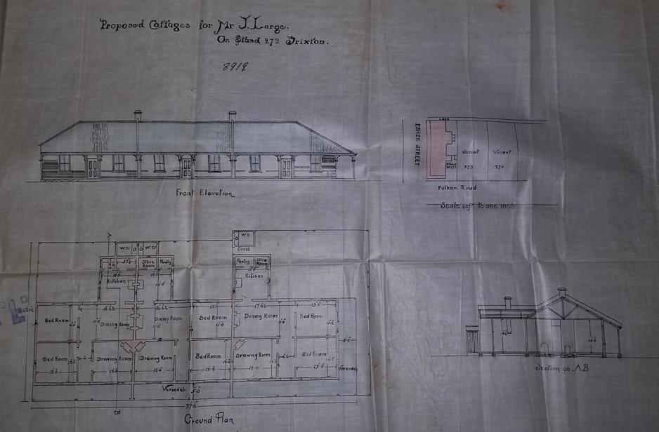 Original plan for Stand 272, Brixton Fig.