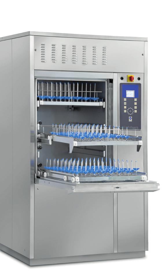 UNICLEAN SL L 600 chamber volume - 600 litres, basket volume - 430 litres, max. load - 150 kg Typical use Programs, documentation of batches Optional Equipment - Baskets, Sieves.