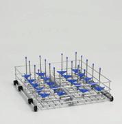 basket with 3 cassettes for pipettes with maximal length of