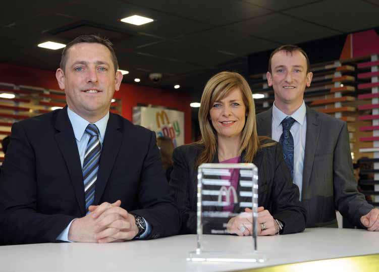 (l-r) Mark O Connor, Director, Marcon Fit-Out; Joanne Jones, Northern Ireland Director of Franchising, McDonald s and Mark McElroy, Director, Marcon Fit-Out.