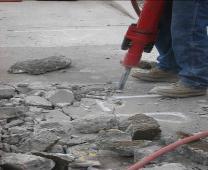 Typical pedestrian base depth required is 4 Concrete removal should not remove or tear