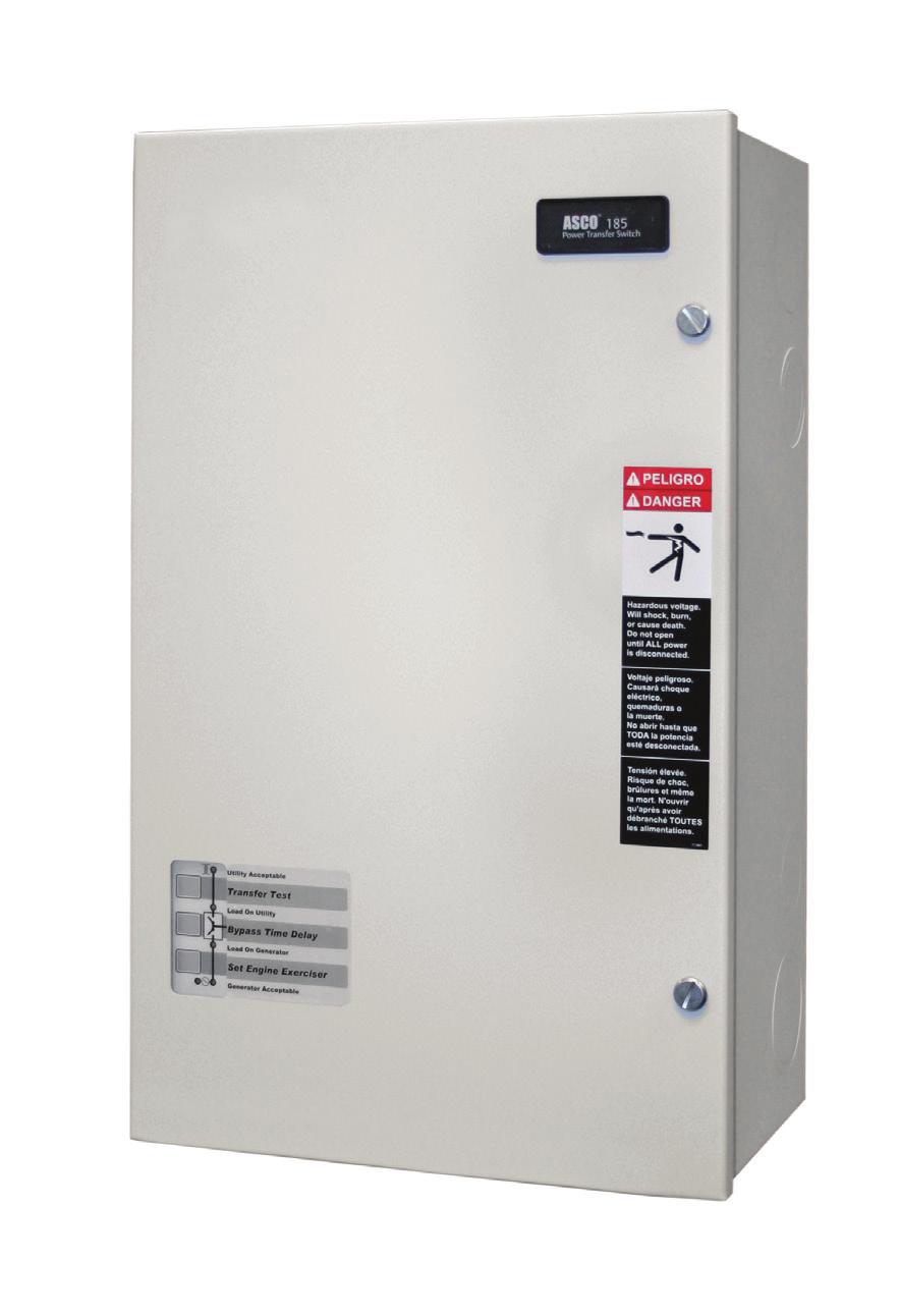 PROTECT YOUR HOME, BUSINESS, AND PEACE OF MIND WITH THE ASCO Series 185 AUTOMATIC TRANSFER SWITCH. Why should you choose an ASCO Automatic Power Transfer Switch?