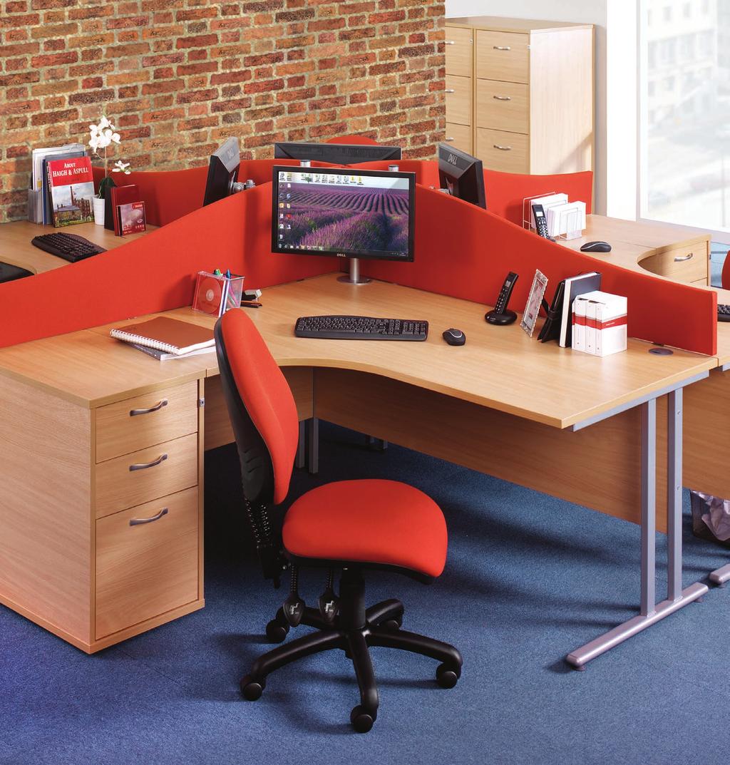 Create hot desk area s with straight desks, working groups with