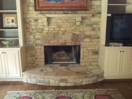 Second Unit Location: There is a fireplace in the family room. Unit Type: Prefabricated metal, Wood gas starter noted.