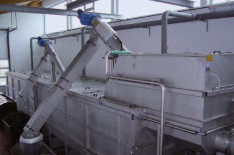 WASTE WATER Solutions Complete and compact headwork unit performing the following process steps: Fine screening Screenings treatment Grit separation and dewatering Grease separation and automatic