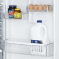 ) Large capacity fridge More fridge space where you need it most!