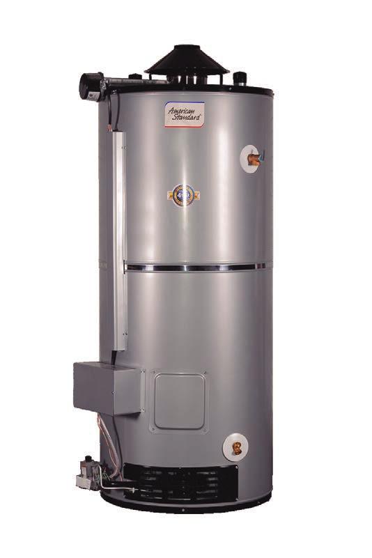 Commercial Line Ultra Low NOx GAS - Heavy Duty Available in 75, 80 and 100 Gallon capacities Exceeds SCAQMD & BAAQMD air quality standards 12 Models ranging from 125,000 up to 480,000 BTU/hr rating