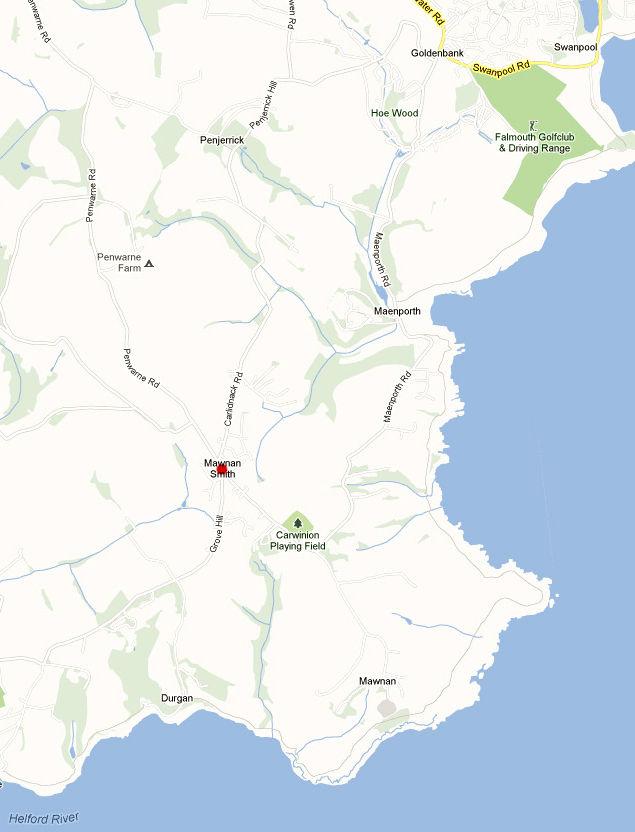 1.0 Context 1.1 Location Mawnan Smith is situated approximately 5km south west of Falmouth s town centre and 1.