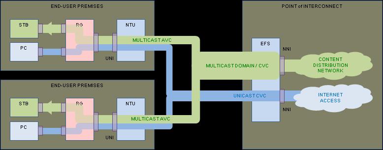Multicast Multicast capability is planned for Release 2 Access Seeker injects entire channel line-up at the PoI Network