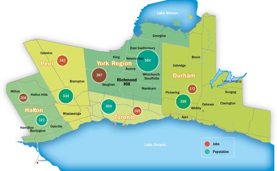 rapid population and employment growth The Greater Toronto Area is one of the fastest growing districts in North America During the