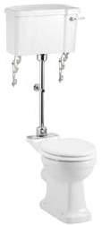 Level Regal medium level WC with 440 lever cistern W 440 D 710 H 1340-1430 Pan Height 480 S trap medium level WC with 440