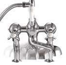 Pair with a deck mounted bath shower mixer for classical styling.