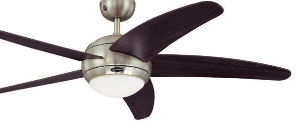 52 /132 cm Satin Chrome fan finish Silver blades 1 x 80 W, R7s (included) Includes