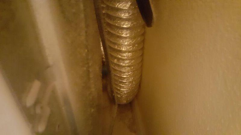 exposed plumbing pipes and visual inspection for leakage.