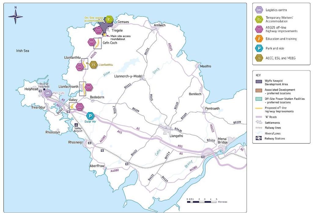 Main Consultation Document Wylfa Newydd Project Figure 1-1 Indicative distribution of existing Wylfa Newydd Project components 1.3 What is this consultation for?