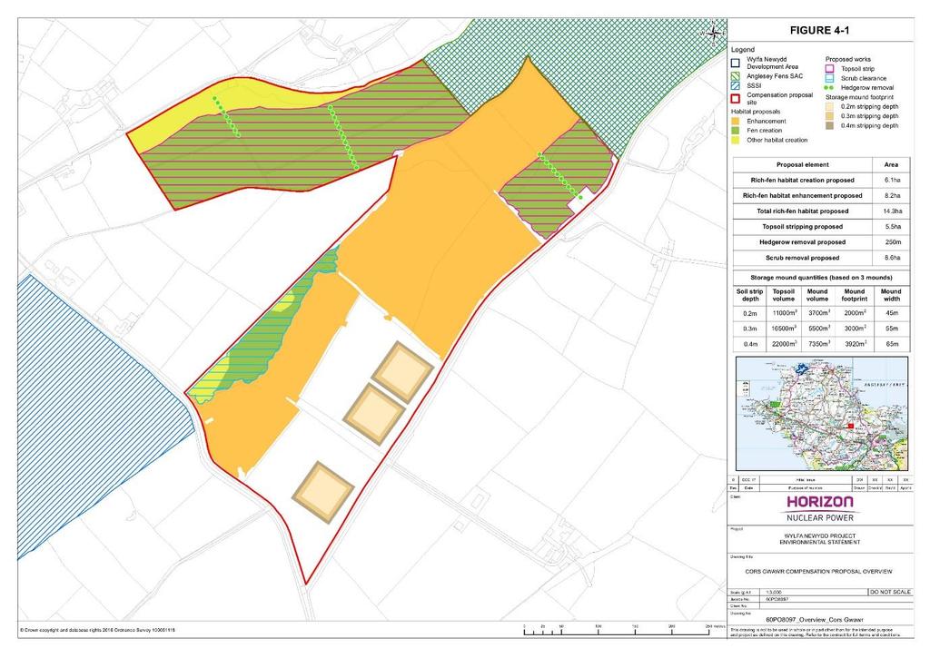 Main Consultation Document Wylfa Newydd Project Figure 2-6 Proposals at Cors Gwawr Cae Canol-dydd The proposals at Cae Canol-dydd are also a mixture of new fen creation, existing fen enhancement and