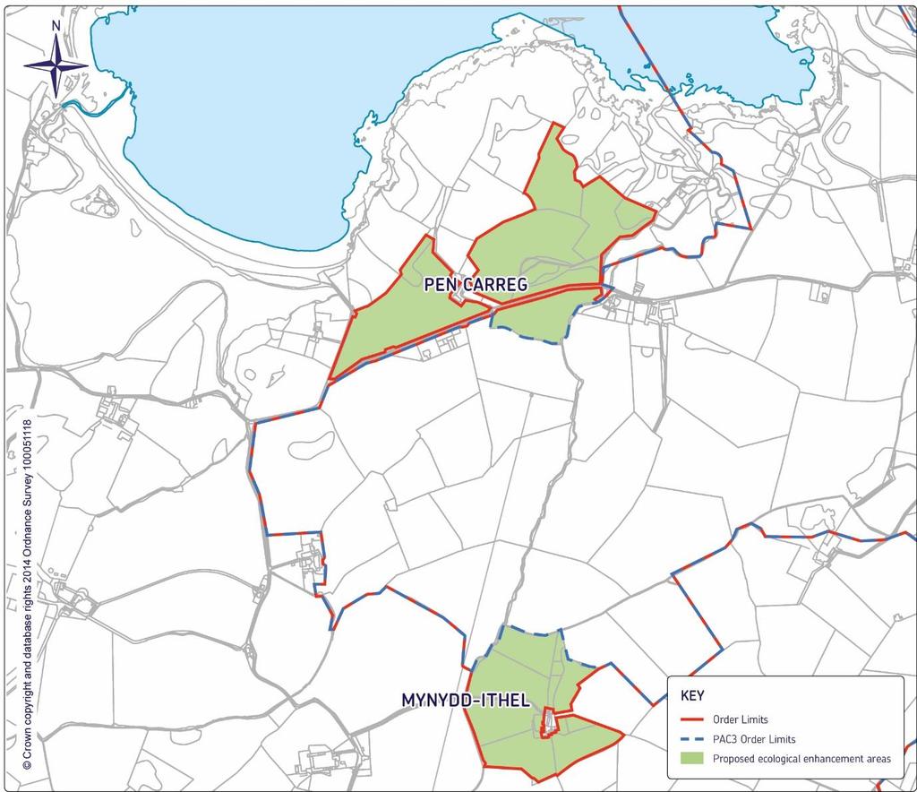 Wylfa Newydd Project Main Consultation Document Figure 3-2 Location and Order Limits of WNDA and Ecological Mitigation Sites The total area of land within the amended Order Limits is 8.
