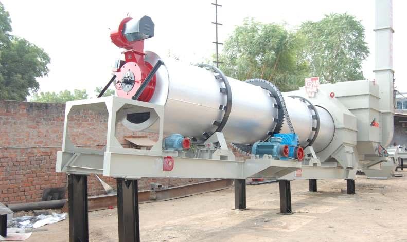 Road Equipments Drum Burner A 2-stage high pressure jet burner suitable for HSD/LDO/Heavy oil is mounted on dryer unit at feeding end.
