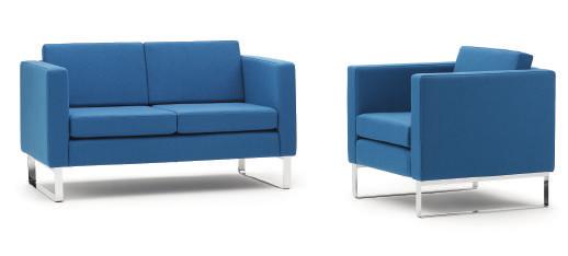sled-base furniture range including dining armchair, lounge armchair and sofa with loose