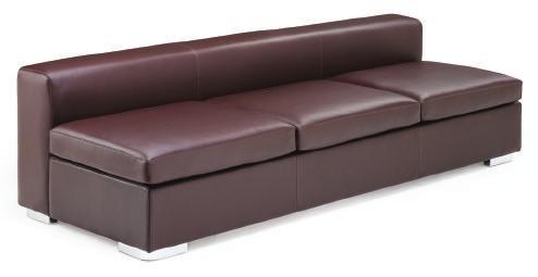 a simple low sofa suited to lounge bar