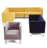 600w 555d 820h A modular seating system based on a geometric