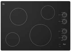 -Dishwasher-Safe Control Knobs -Infinite Heat Controls -Cabinet: D3BC36 ECE 30 Electric Cooktop (Downdra ) -Kitchenaid by Whirlpool