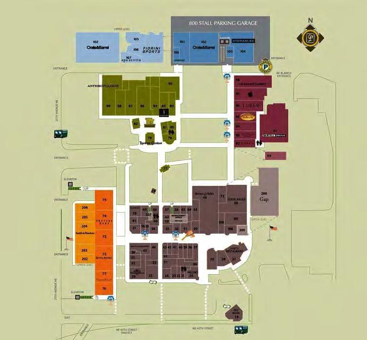 Both have clusters of buildings, walkways & parking Different markets, tenants,