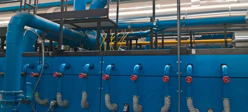 AUTOMATIC COOLING CONTROL Technical features The system involves installation - in the fast cooling zone - of ceramic ducts on the roof and blower pipes beneath the roller bed.