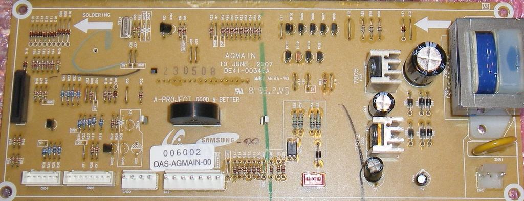 CN07 15 pin ribbon connector to Keypad CN04 Connector to Sub PC ss y lue Orange, lue Orange, lue Orange CN05 Connector to Sub PC ss y lk~wht, lk~wht, lk~wht, lk~wht CN02 Oven Sensor 1-2 Oven