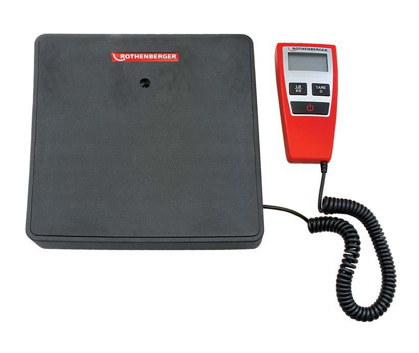 Recovery & Filling ROSCALE 120 Electronic refrigerant scale Precise, easy to handle refrigerant scale for filling and evacuation processes with a maximal weight capacity of 120 kg Resolution of 5 g