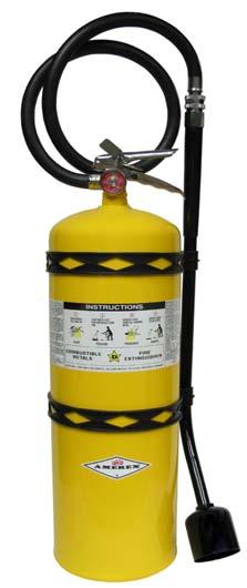 Amerex Corporation RUGGED 6 Year Warranty Stored Pressure Design Dependable Drawn Steel Cylinders Special corrosion resistant yellow (Class D) color coded paint finish All Metal Valve Construction
