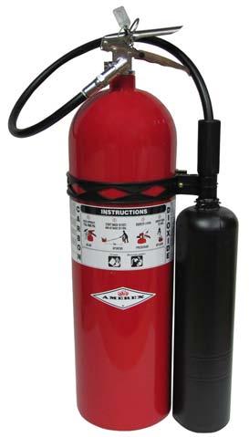 CARBON DIOXIDE Amerex Corporation RUGGED 5 Year Warranty All Metal Valve Construction Rust free aluminum cylinders Durable High Gloss Polyester Powder Paint Temperature Range -22 F to 120 F USER