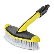 0 Soft brush for cleaning large areas, e.g. cars, caravans, boats, conservatories or roller shutters). Working width of 248 mm ensures good coverage. Wheel washing brush 33 2.