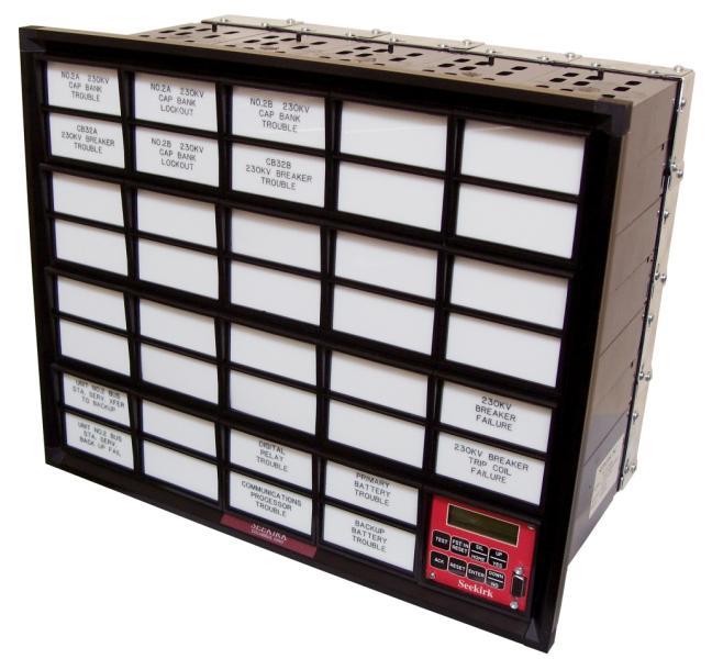 Seekirk Model A1700 Series Annunciator Applications: For usage in all types of process industries, electric generation, transmission and distribution, gas and water utilities.