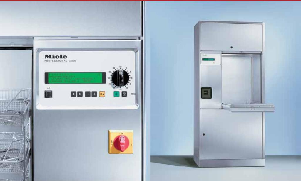Standard Machine Features Infeed side Outfeed side Drainage Electronic cycle recording Safety devices Drain pump Interface for connection with optional Electric door lock Effluent cool-down system