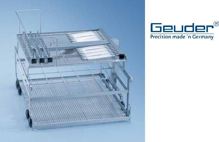 Wash Cart for Ophthalmology Instruments Geuder AG recommends that their current range of instruments be reprocessed in a Miele washer-disinfector.